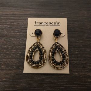 Black & Gold Earrings - Francesca’s Brand New!